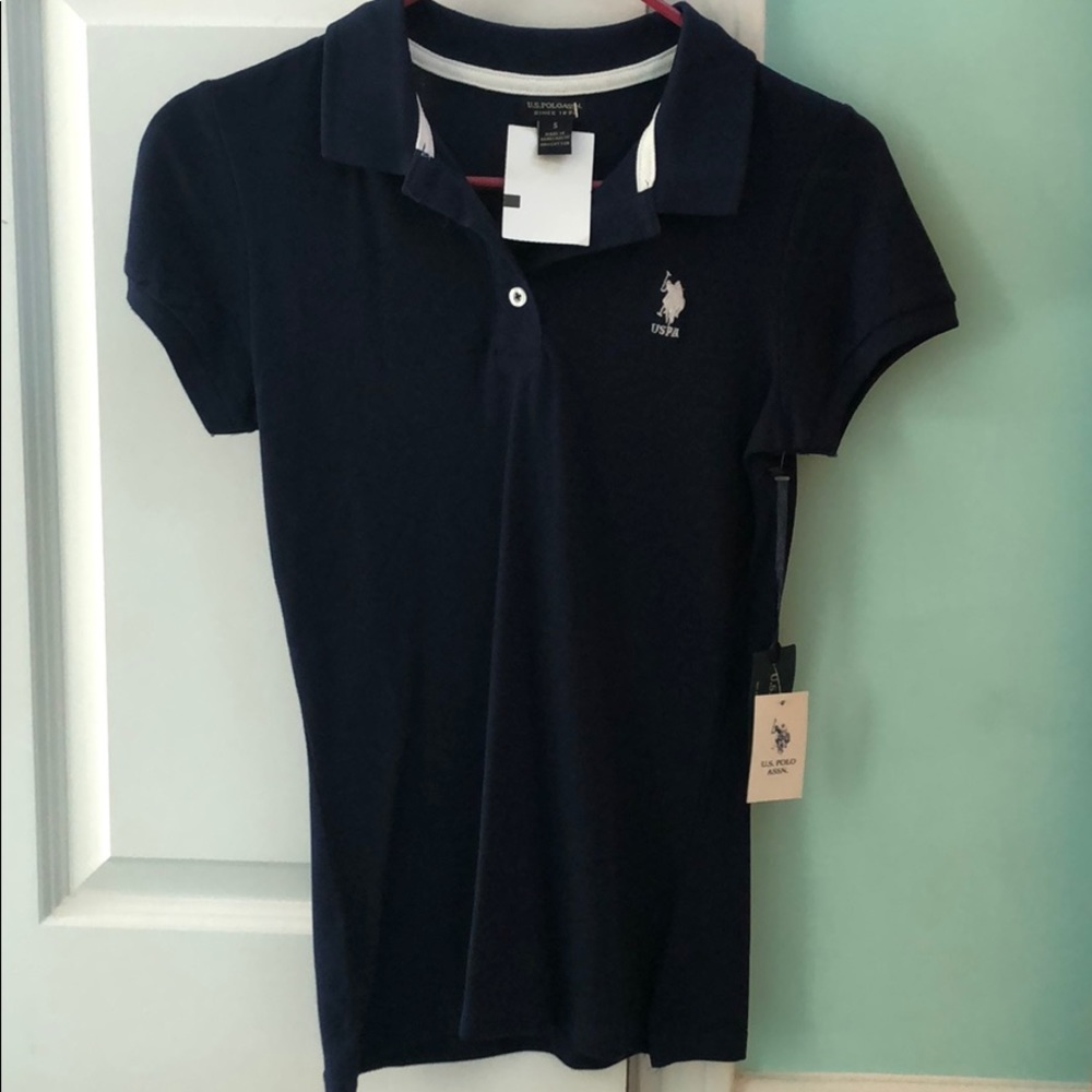 Unworn, navy-blue polo